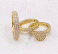 Anillo trío de boda 14k #M13
