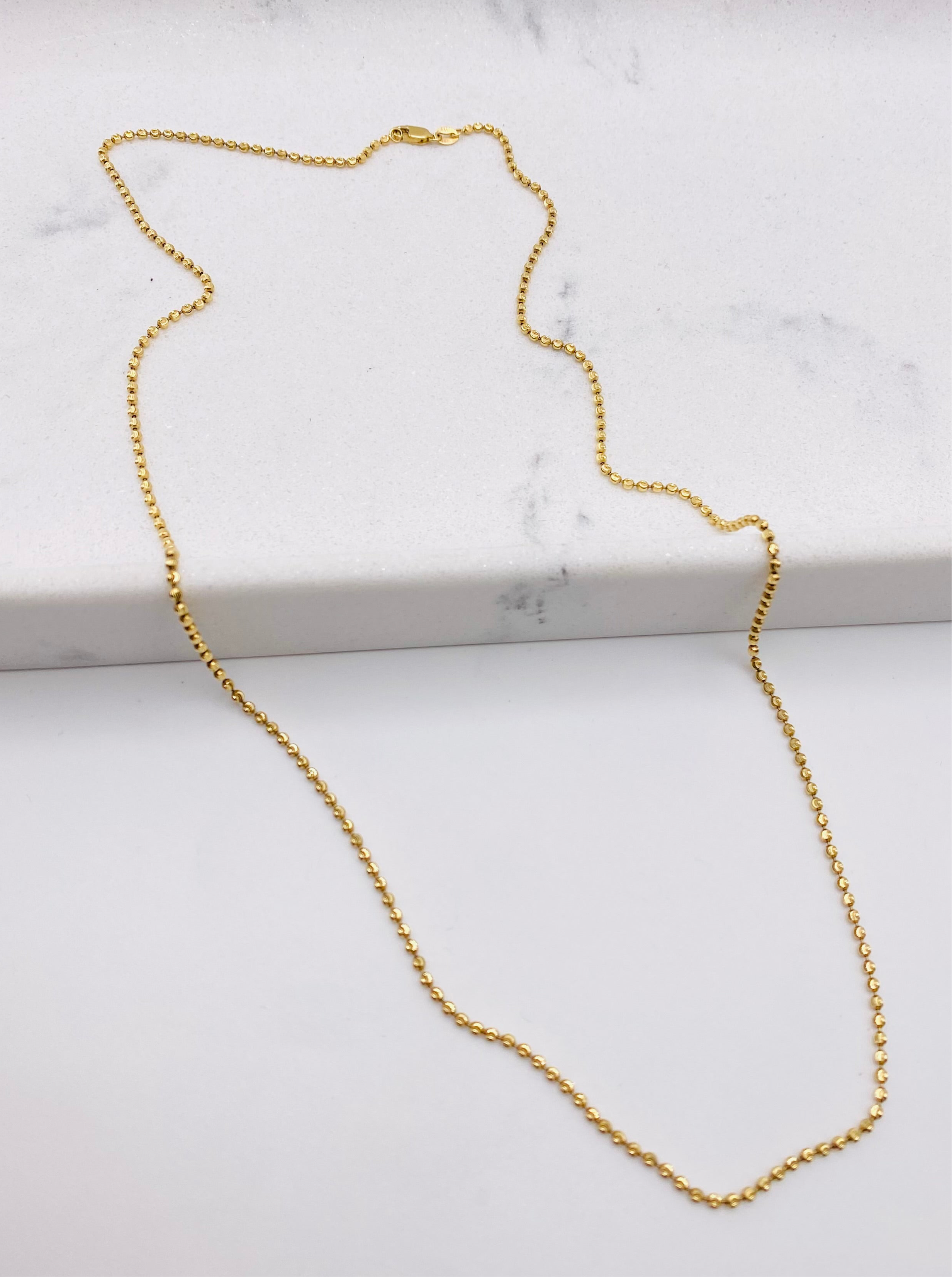 Cadena luna 14k, 60cm x 1.8mm