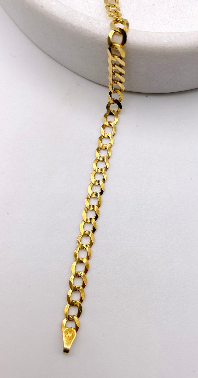 Guillo cubano 14k, 25cm x 4.7mm