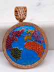 Medalla rosa 14k, 3cm x 4cm