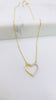 Cadena corazón combinado 14k, 45cm x 0.6mm