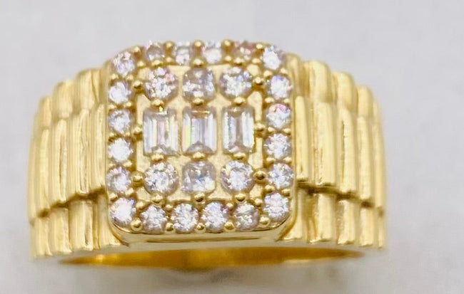 Anillo cuadrado talla24, 14k