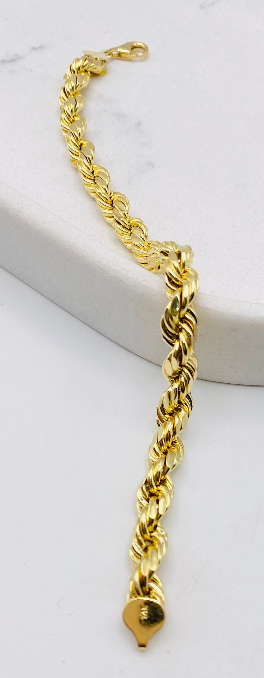 Guillo soga 14k, 21cm x 7.8mm