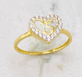Anillo corazón talla#17, 18k