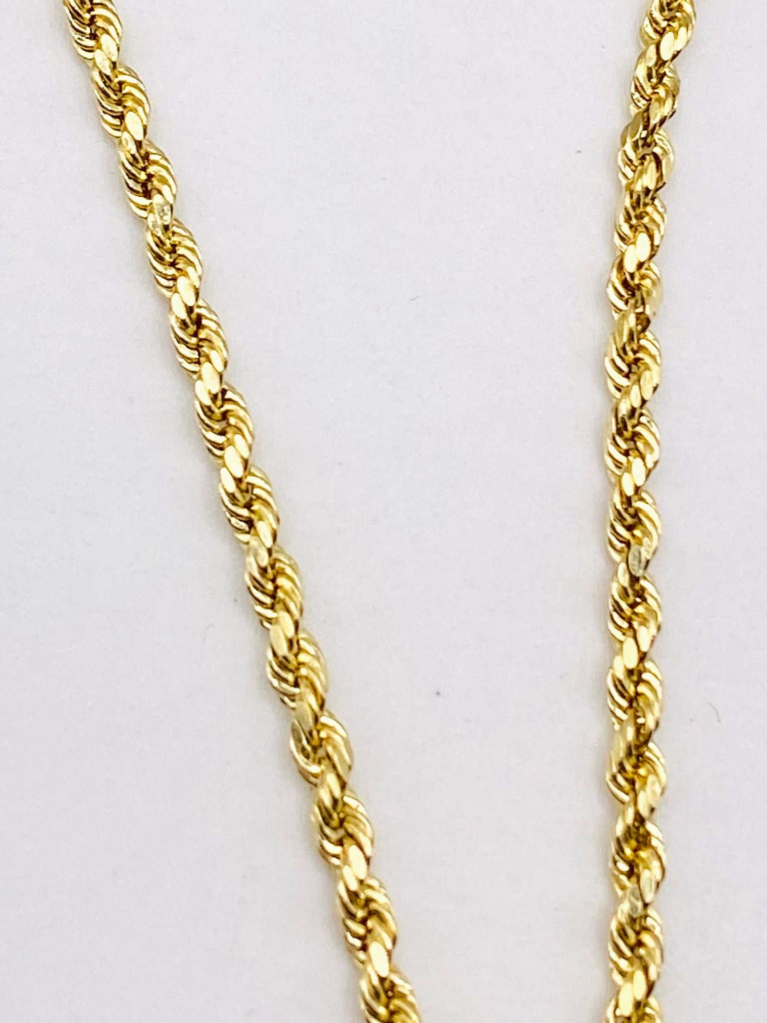 Cadena soga con medalla 14k, 50cm