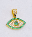 Medalla ojo turco 18k, 1.5cm x 1.5cm