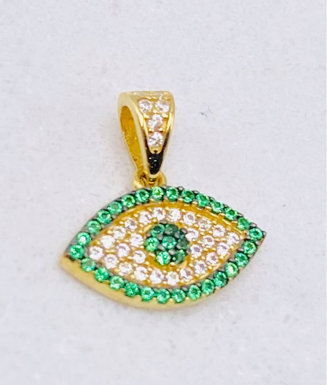 Medalla ojo turco 18k, 1.5cm x 1.5cm