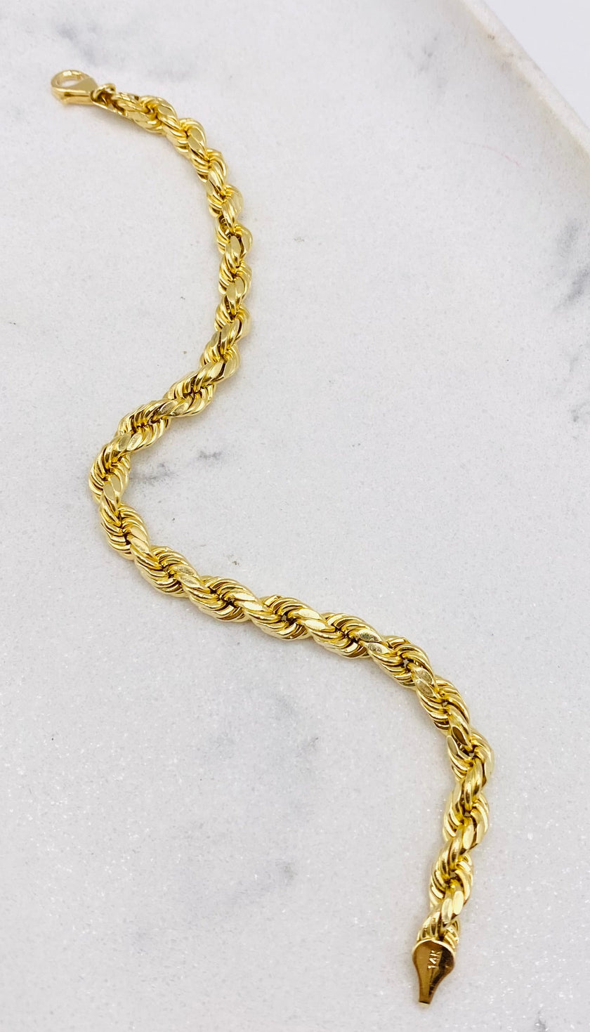 Guillo soga 14k, 20cm x 2.8mm
