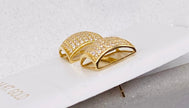 Aretes cuadrado 14k, 10mm