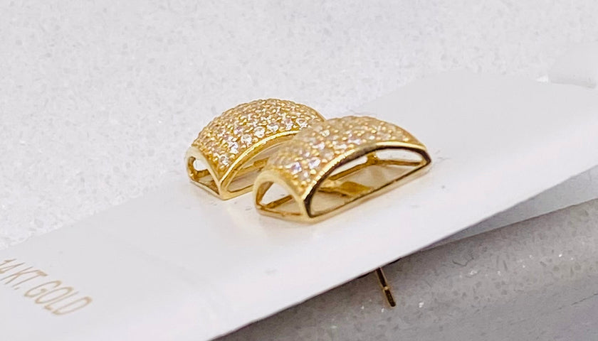 Aretes cuadrado 14k, 10mm