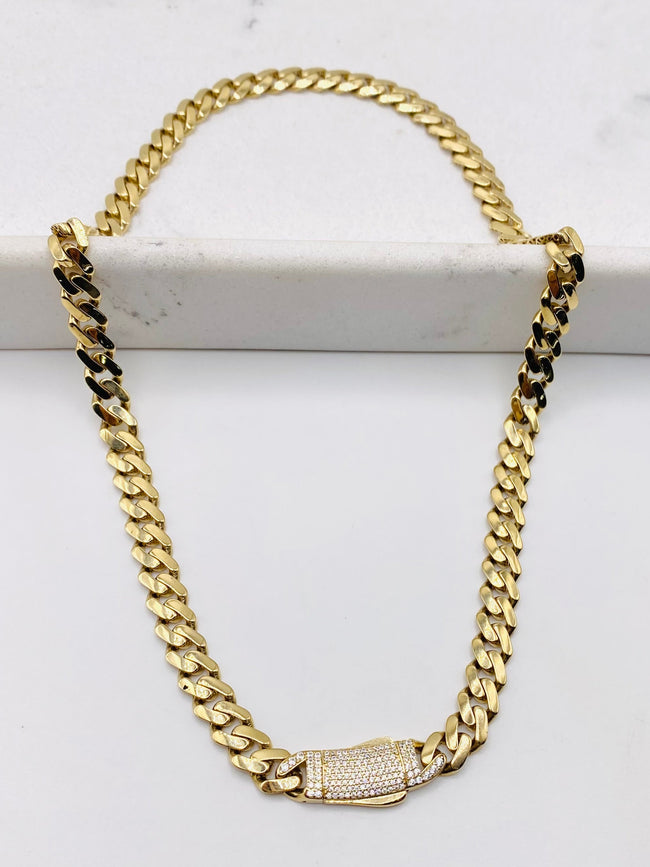Cadena Mónaco 14k,  40cm x 6.7mm