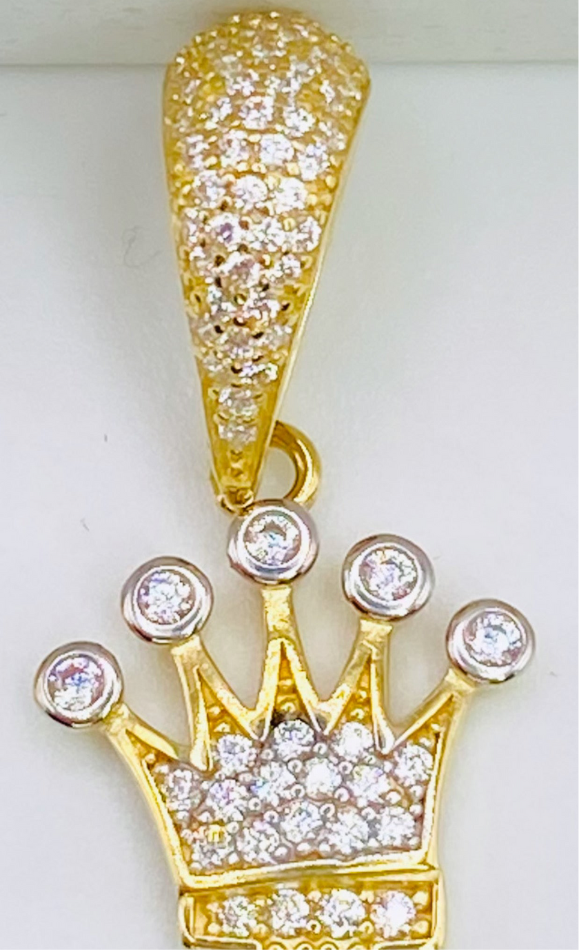 Medalla letra 18k,   4cm x 2cm