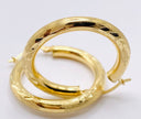 Argollas. 14k,  3.90mm x 3cm