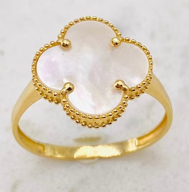 Anillo tipo vancleef talla14,  14k,