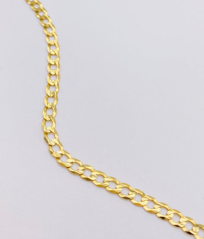 Cadena cubana 14k, 55cm x 2.2MM