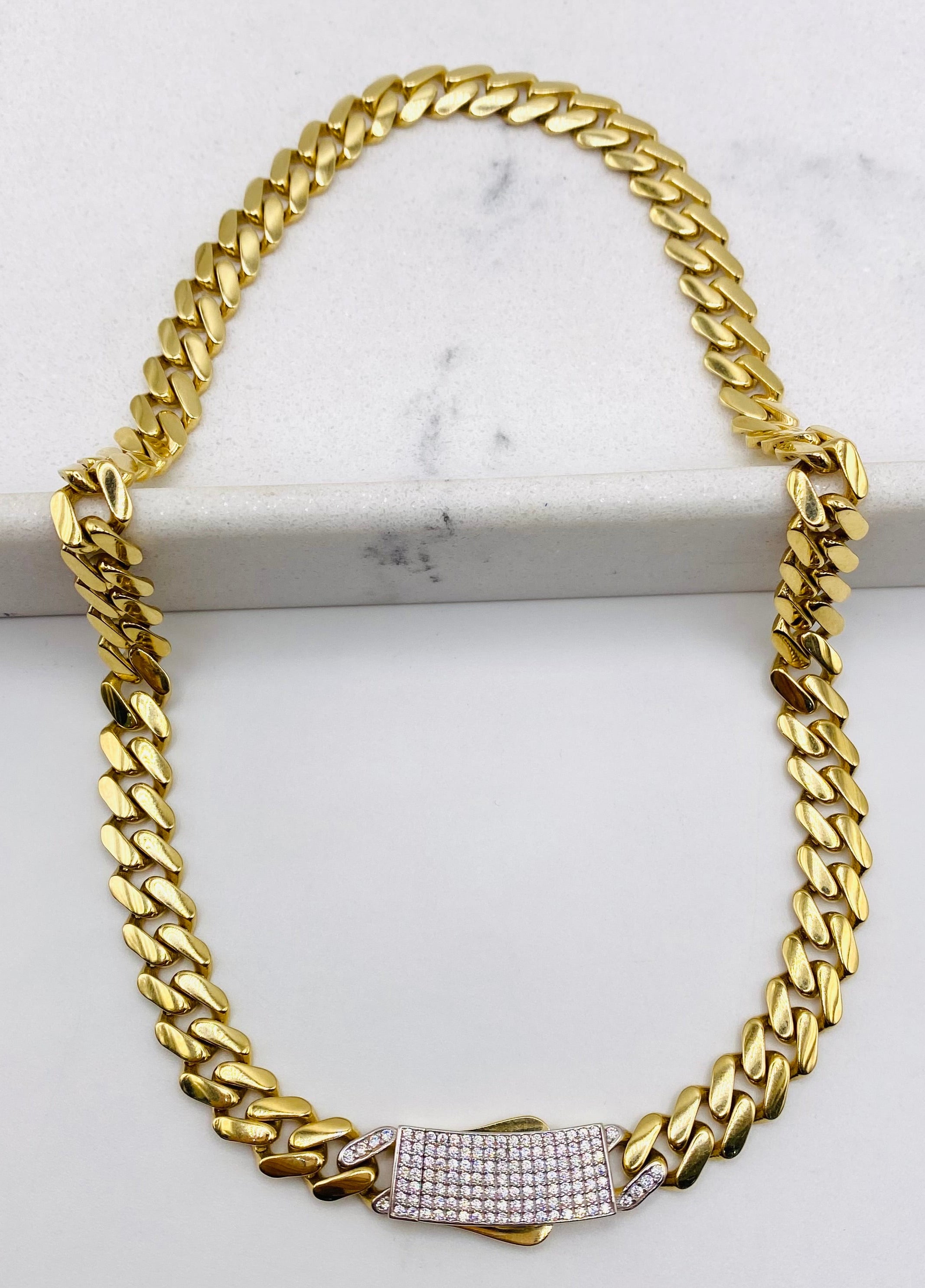 Choker Monaco 18k, 40cm x 8.4mm