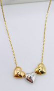 Cadena de corazones 14k, 45cm x 0.6mm
