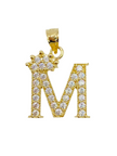 Medalla letra 14k, 24.5mm x 16.5mm