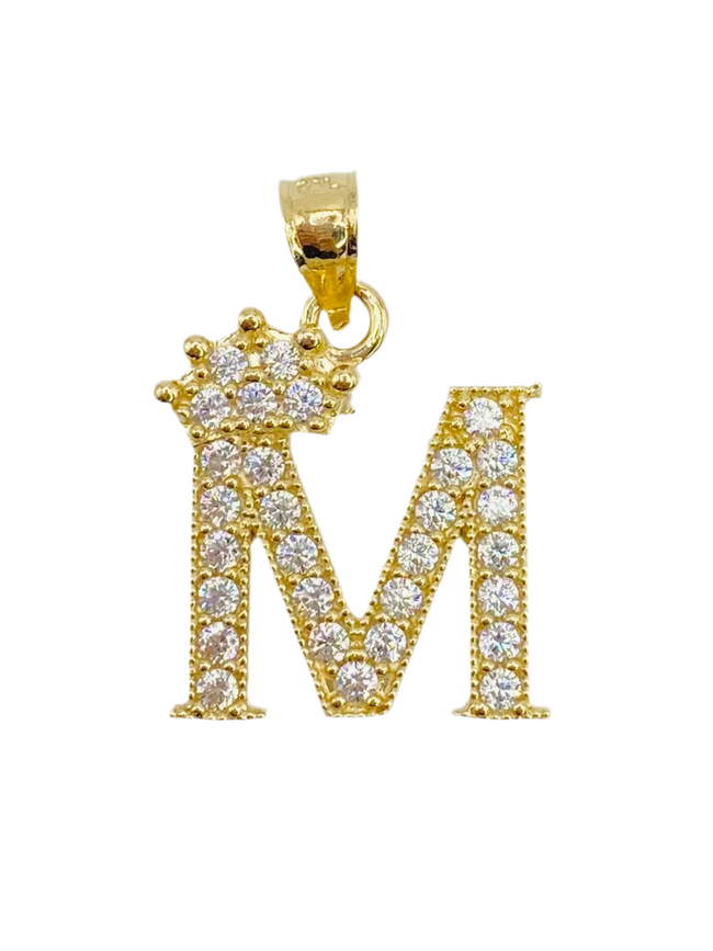 Medalla letra 14k, 24.5mm x 16.5mm