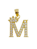 Medalla letra 14k, 24.5mm x 16.5mm