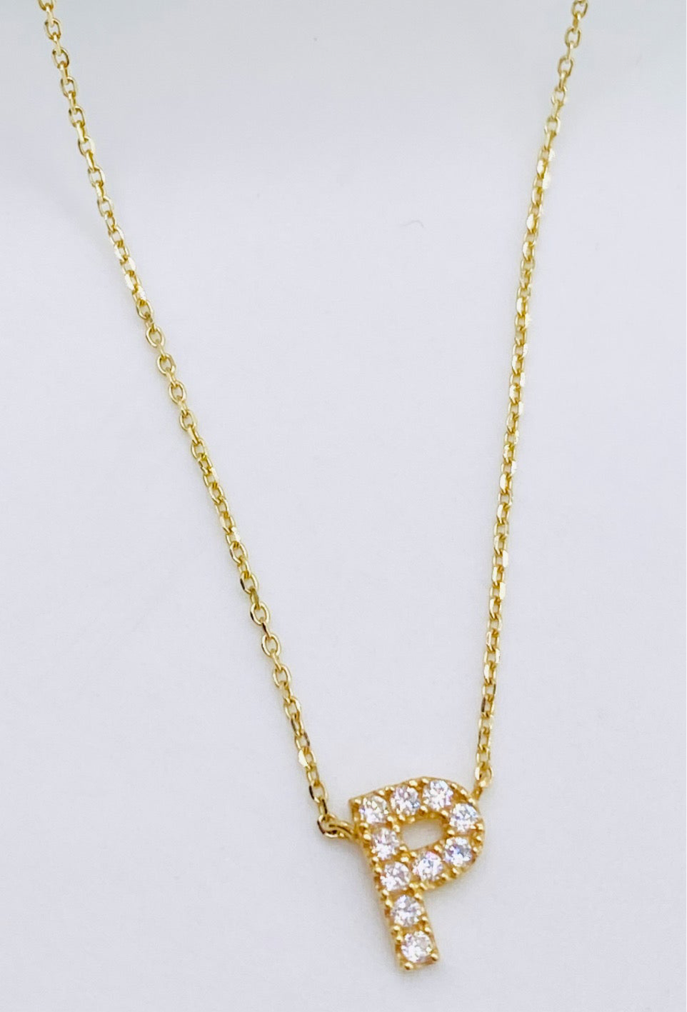 Cadena letra 14k, 45cm