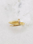 Anillo clavo 14k, talla#12