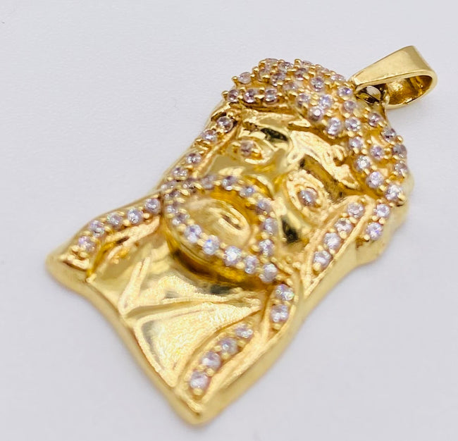 Cara de cristo 14k, 2cm x 1cm