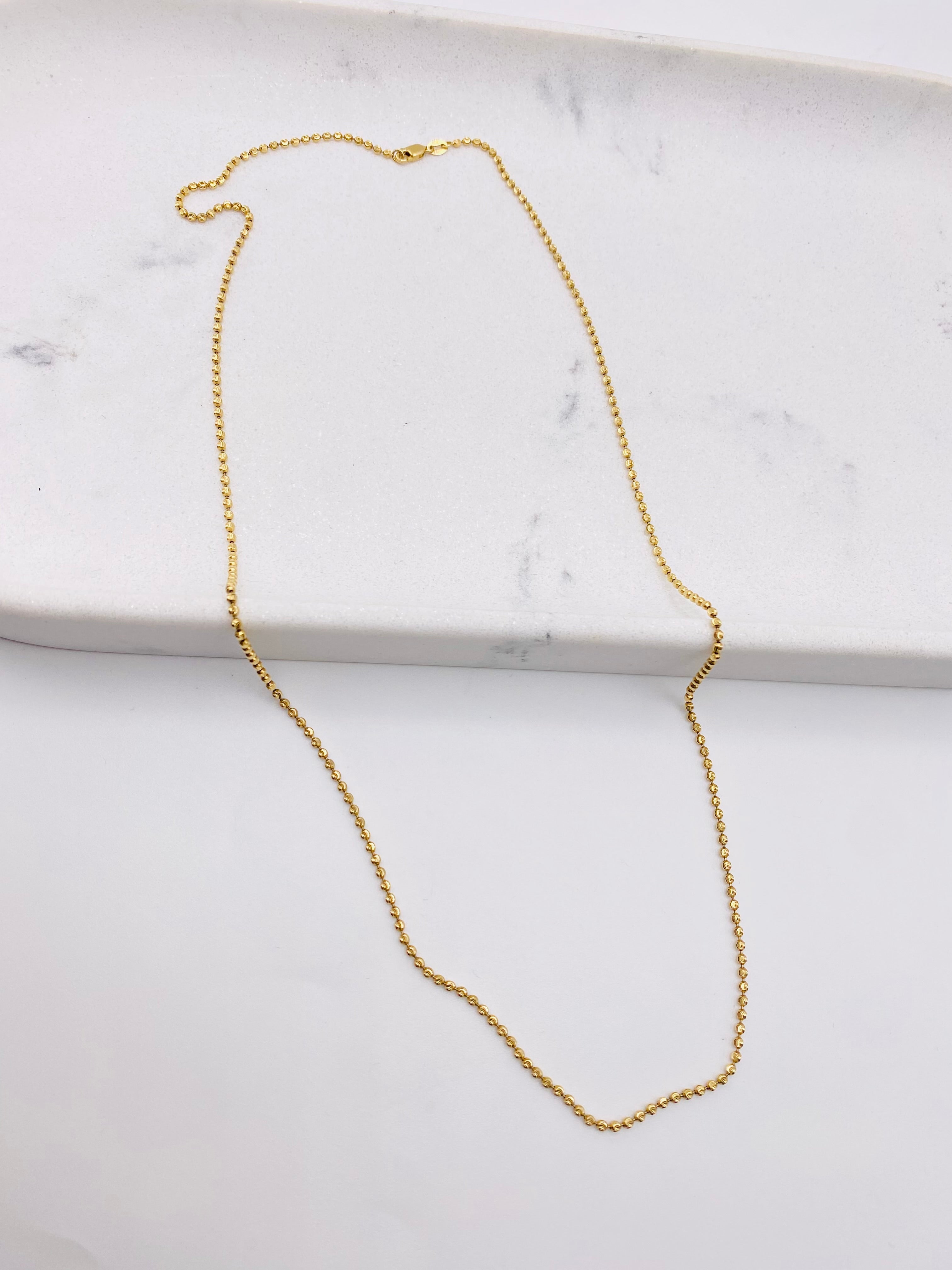Cadena luna 14k, 60cm x 1.8mm