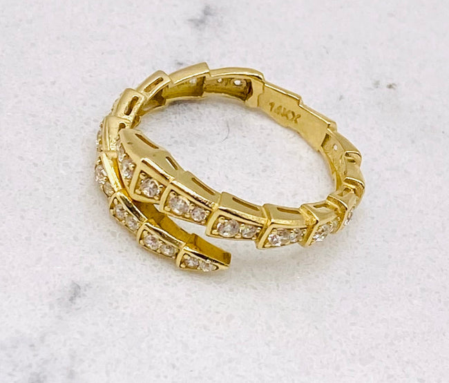 Anillo snake 14k #17