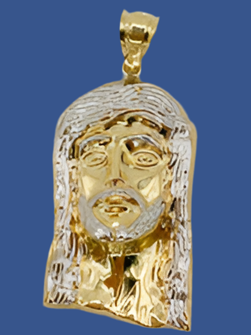 Cara de cristo 14k, 47.9 mm x 21.7 mm