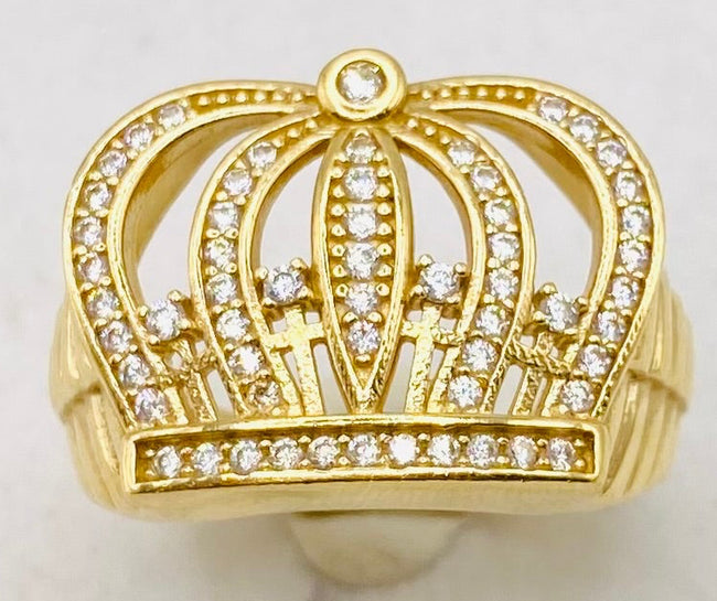 Anillo corona talla#25, 14k