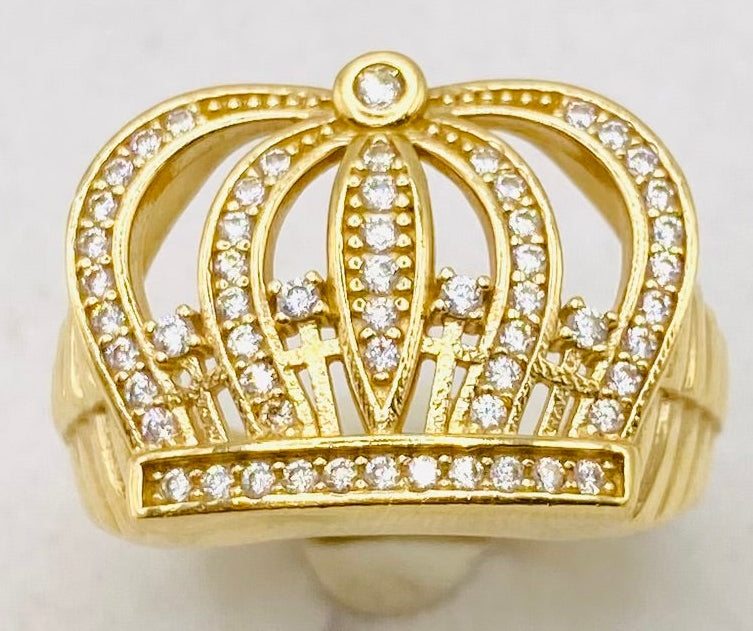 Anillo corona talla#25, 14k