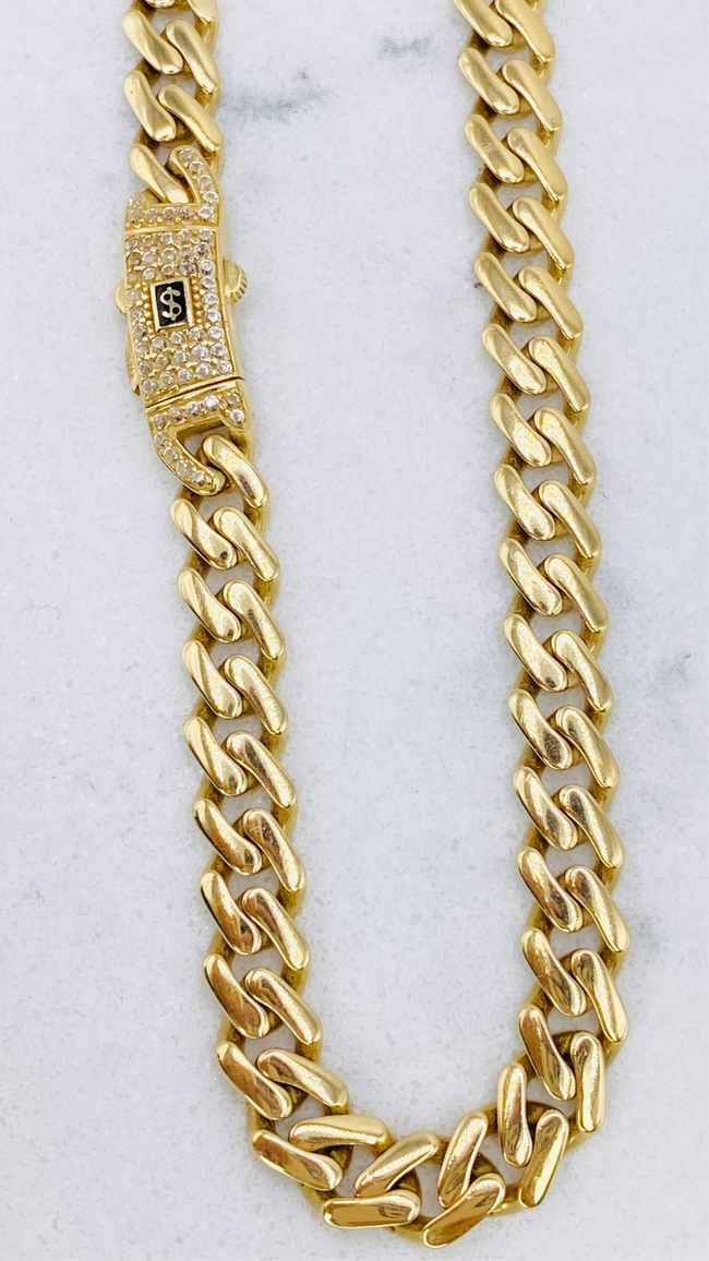 Cadena Mónaco 14k,  40cm x 6.9mm