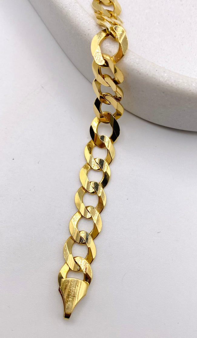 Guillo cubano 14k, 21cm x 9.4mm