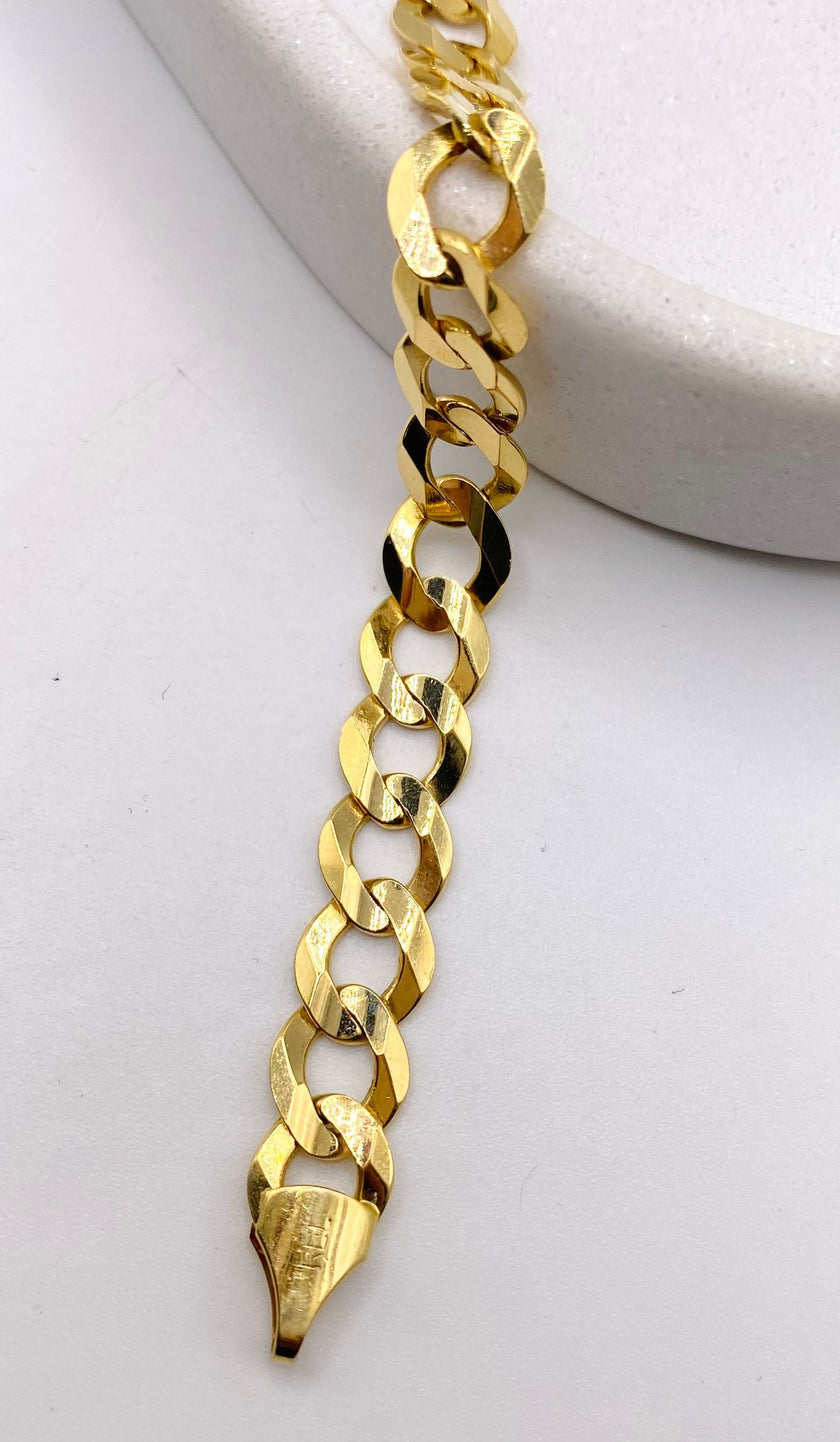 Guillo cubano 14k, 21cm x 9.4mm