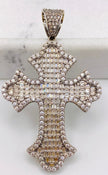 Cruz blanca 14k, 4cm x 7cm