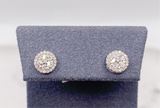 Arete Diamante oro blanco 14k