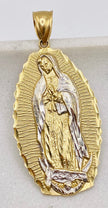 Medalla virgen 14k, 5cm x 2cm