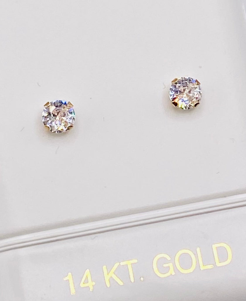 Pendientes zc 14k, 5mm