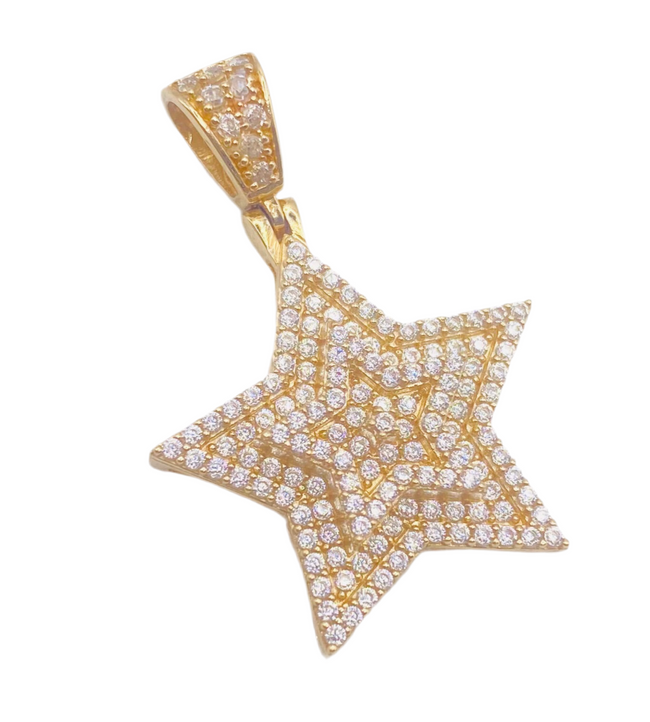 Medalla estrella con zirconia