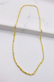 Cadena soga 14k, 55cm x 2.5mm