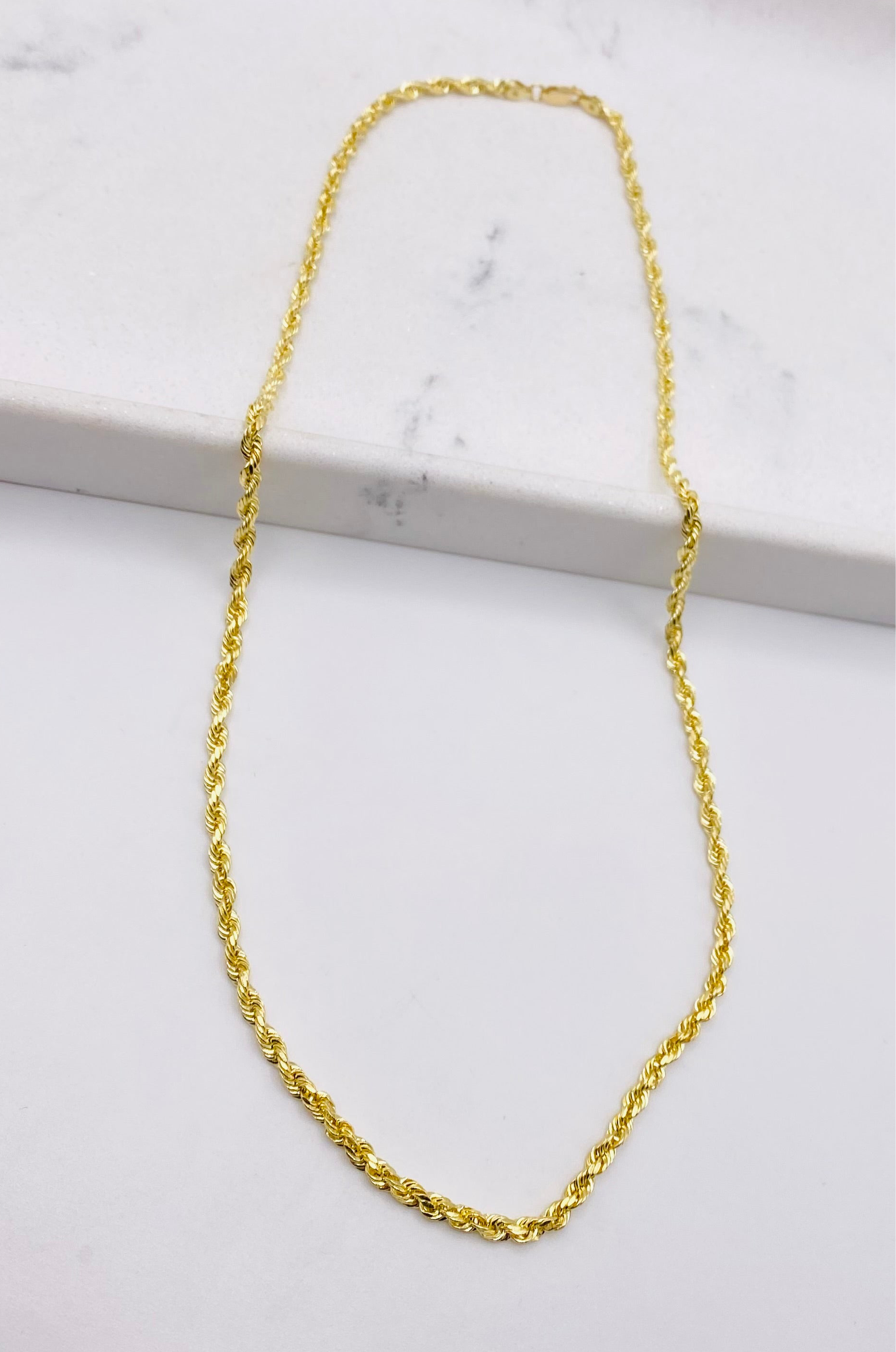 Cadena soga 14k, 55cm x 2.5mm