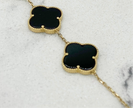 Guillo trébol 14k, talla 18 la flor 15.2mm