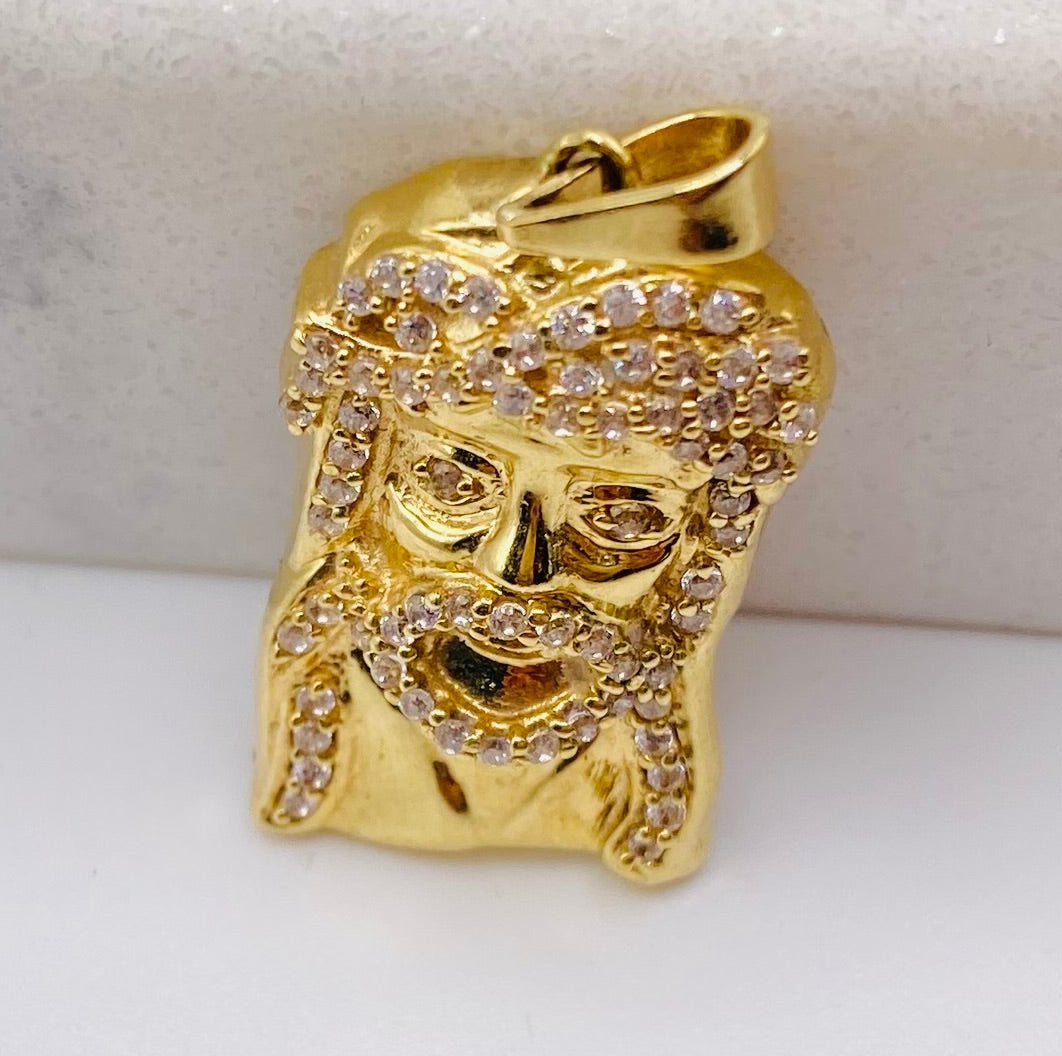 Cara de cristo 14k, 2cm x 1cm