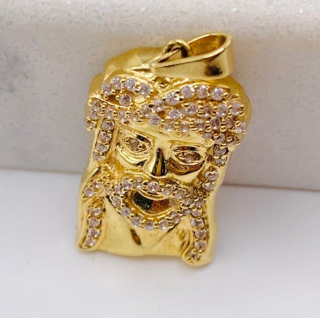 Cara de cristo 14k, 2cm x 1cm