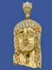 Cara de cristo 14k, 5 cm x 22 mm