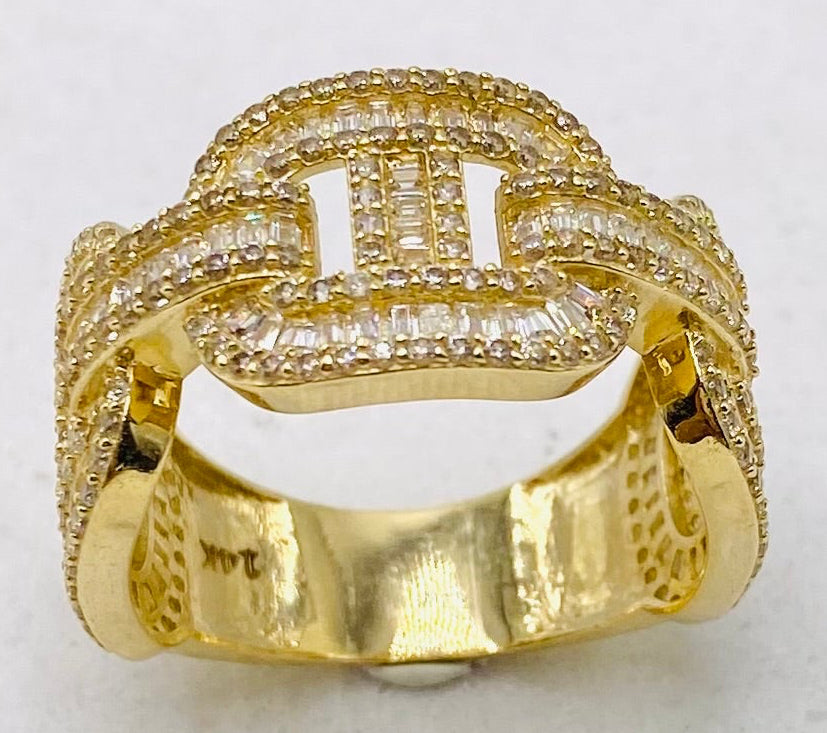 Anillo cadena talla24, 14k