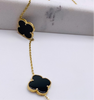 Cadena trébol 14k, 45cm x 1mm