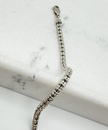 Guillo ice blanco 14k, 21cm x 3.2mm