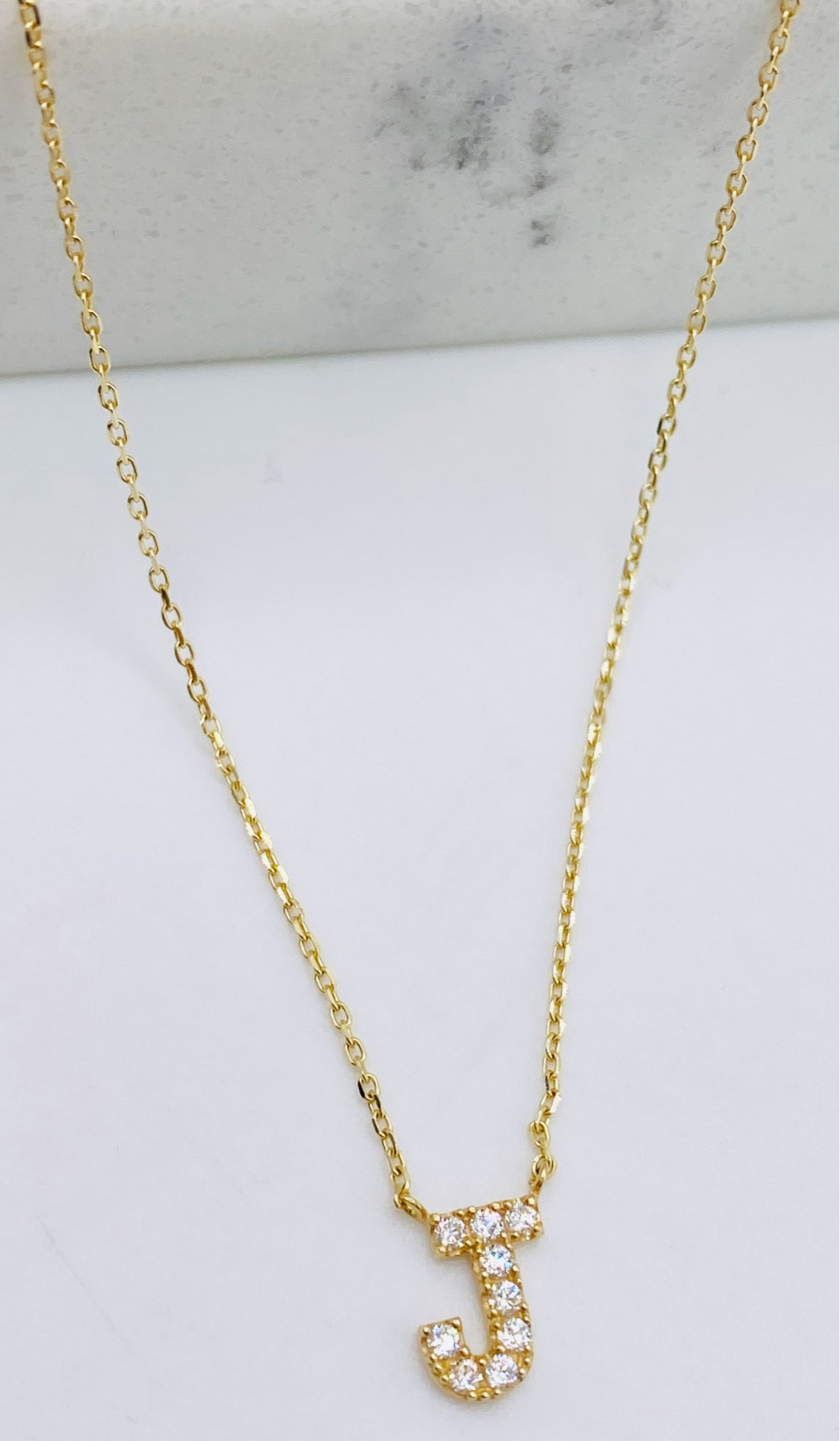 Cadena letra 14k, 45cm